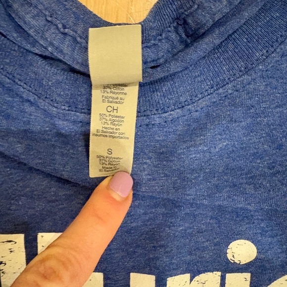 Women’s Small Telluride Graphic Tee, Blue + White, Cotton, Vintage, Small - Picture 2 of 2